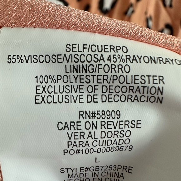 NWOT GB by Gianni Bini pink cheetah print summer dress with knot tie by bust. - Picture 5 of 10